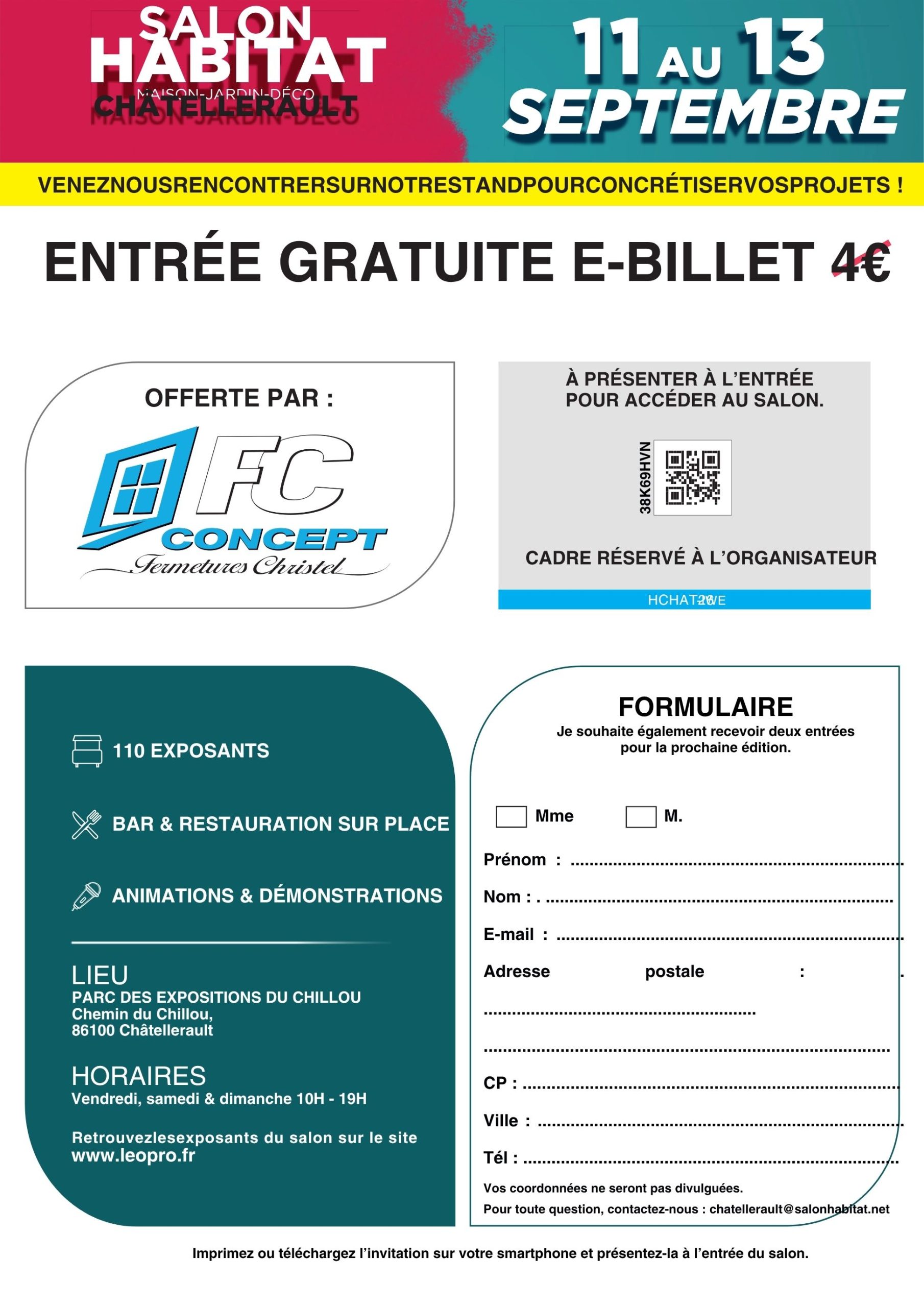 Lire la suite à propos de l’article FC CONCEPT au Salon Habitat de Châtellerault – 11 au 13 septembre 2026